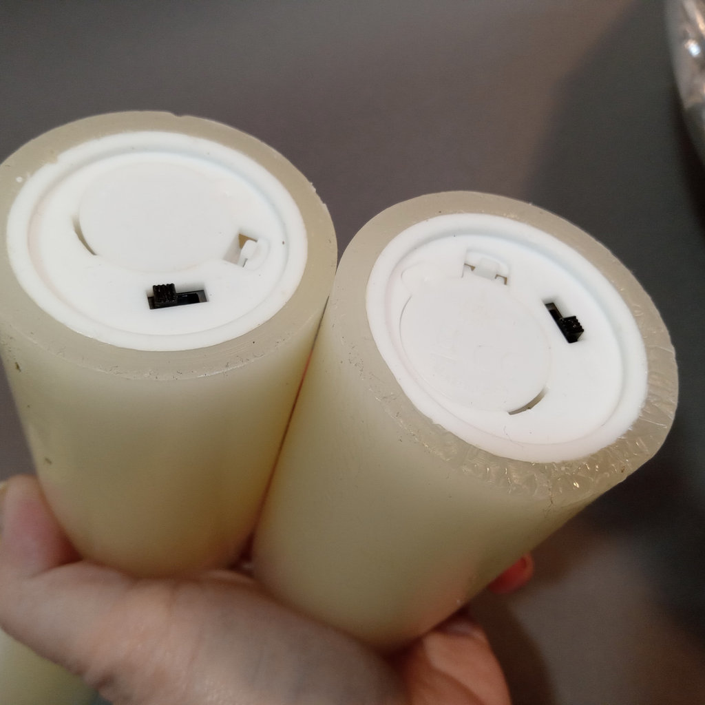 Large Pewter Charger & Battery-Operated Candles - image 5 of 12