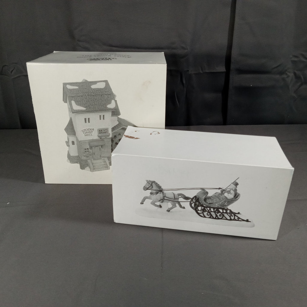  Dept. 56 Alpine Village Series - Dashing Through the Snow + Stoder Grist Mill - image 1 of 7