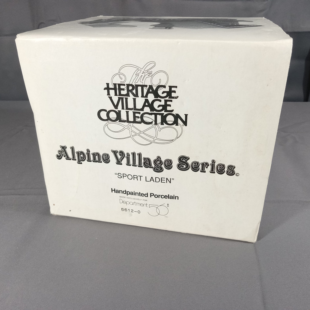  Dept. 56 Alpine Village Series - Alpenhorn Player + Sport Laden - image 5 of 7