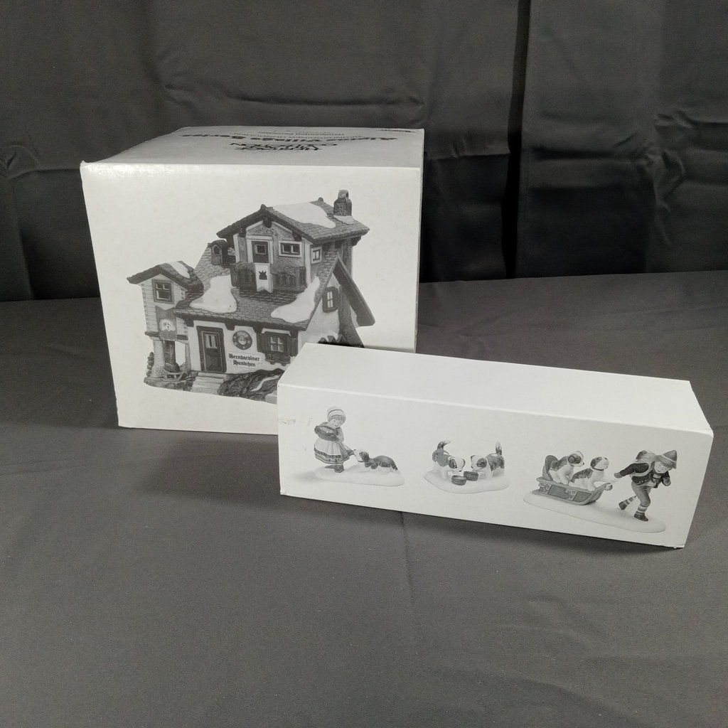  Dept. 56 Alpine Village Series - Christmas Friends + Bernhardiner Hundchen - image 1 of 7
