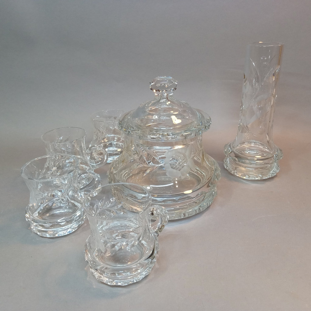 German Crystal Cream Bowl & More - image 1 of 15