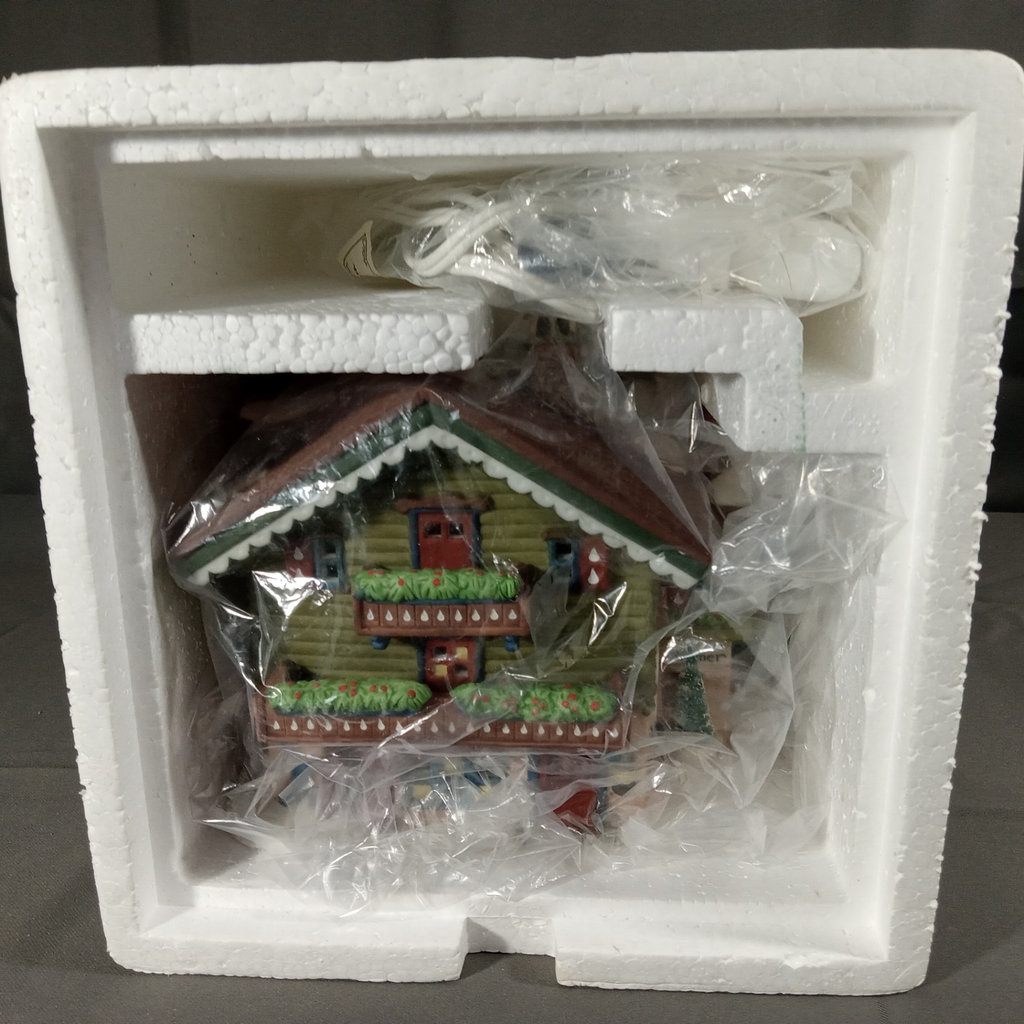  Dept. 56 Alpine Village Series - Alpenhorn Player + Sport Laden - image 6 of 7