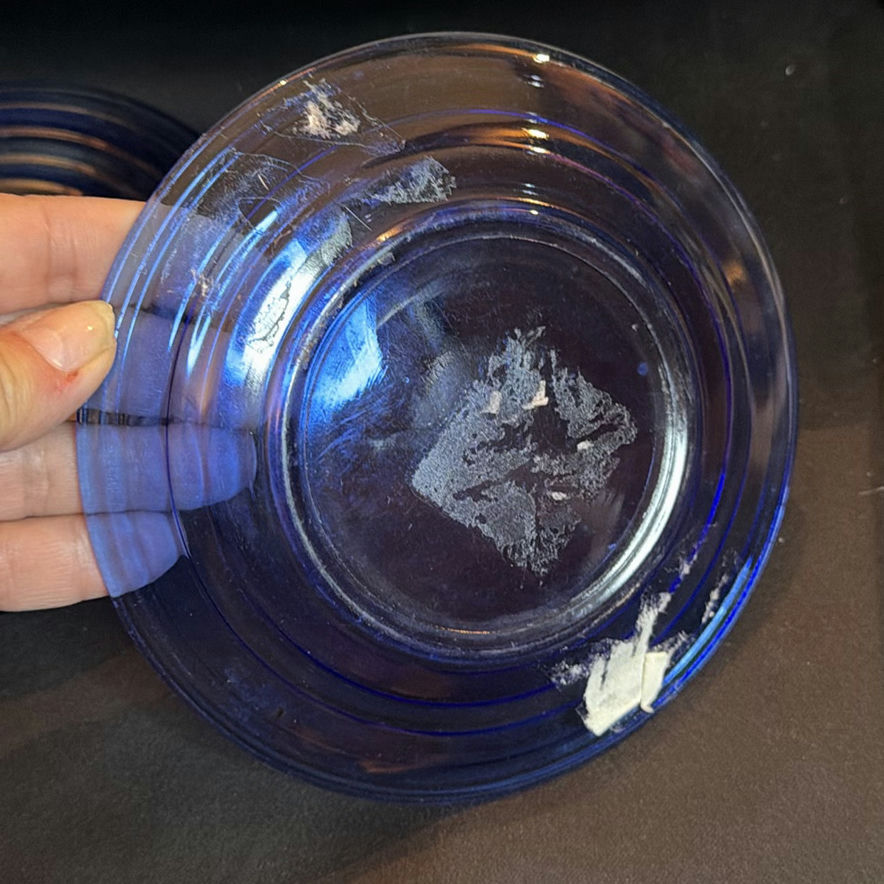 Lot of Vintage Blue Glass Dishes - image 9 of 10