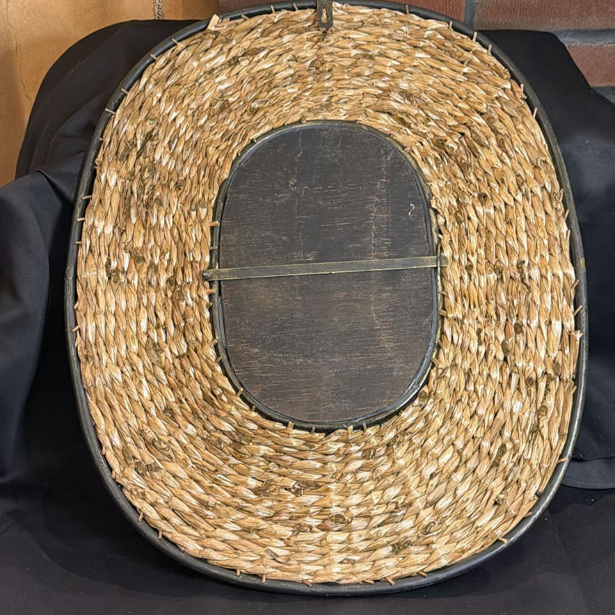 Oval Wicker Framed Wall Mirror - image 4 of 4