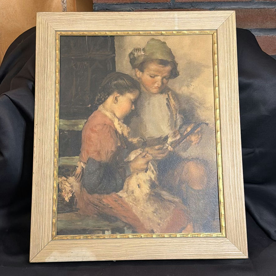 Framed Brother and Sister Reproduction Print - image 1 of 7