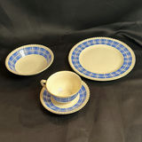 Johnson Bros England Blue Plaid Dinner Place Settings (4) - thumbnail 1 of 6