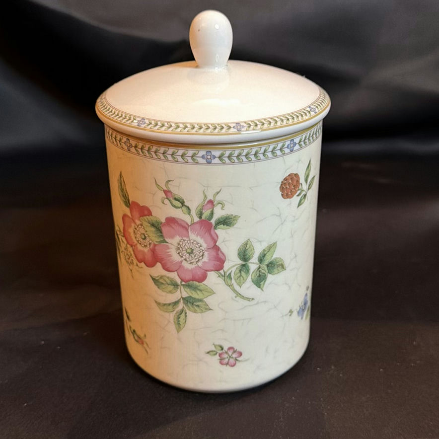 Wedgwood Fleur Fine China Lidded Canister - image 1 of 6