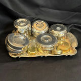 Metal Storage Tins and Decorative Serving Tray Marked Palak - thumbnail 1 of 18