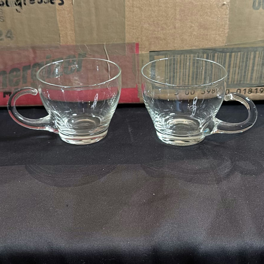 Set of Vintage Clear Glass Coffee/Tea Cups - Lot of 10 - image 1 of 3