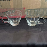 Set of Vintage Clear Glass Coffee/Tea Cups - Lot of 10 - thumbnail 1 of 3