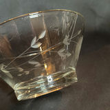 Vintage Clear Etched Glass Pitcher and Various Serving Pieces - thumbnail 8 of 17