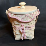 Vintage Dresser Items - Longaberger Basket, Nippon Porcelain Basket and Teleflora Dish - thumbnail 2 of 17