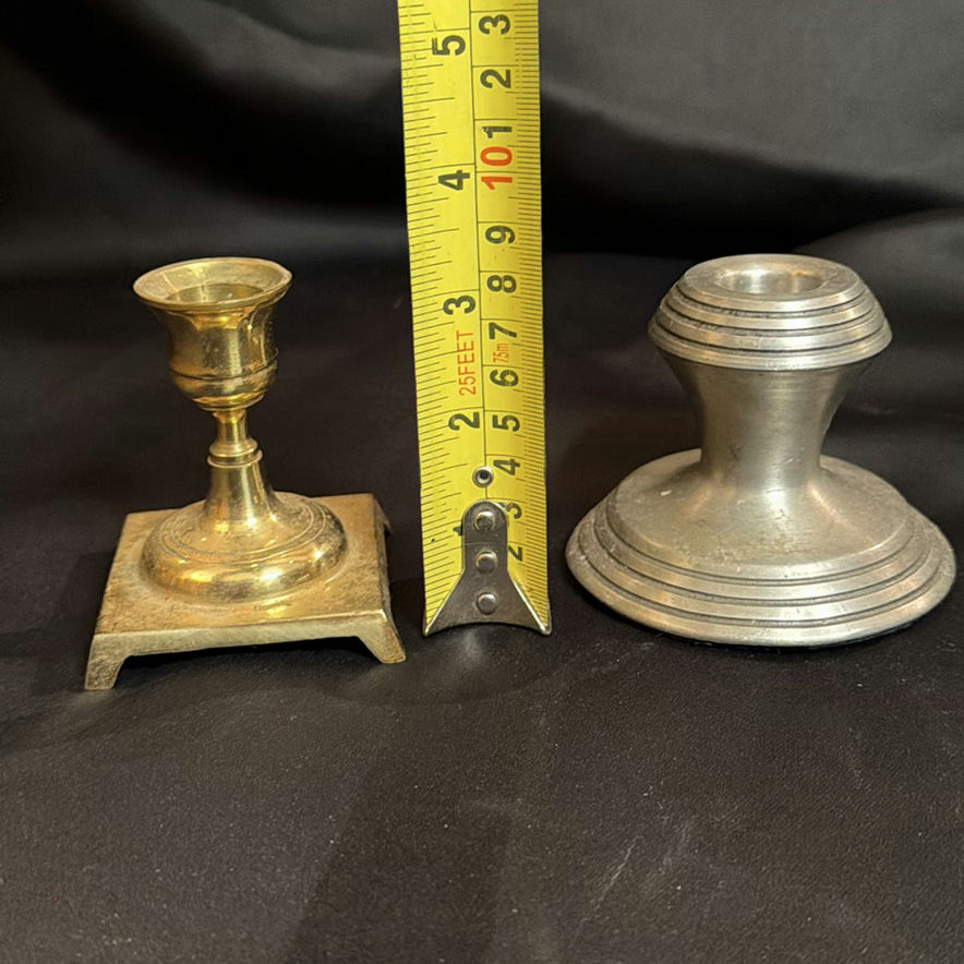 Vintage Metal Candlestick Holders Including Norway Pewter - image 2 of 10