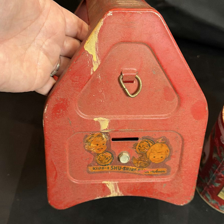 Vintage Metal Shoe Shine Bank and Lambertz Cookie Tin - image 9 of 15