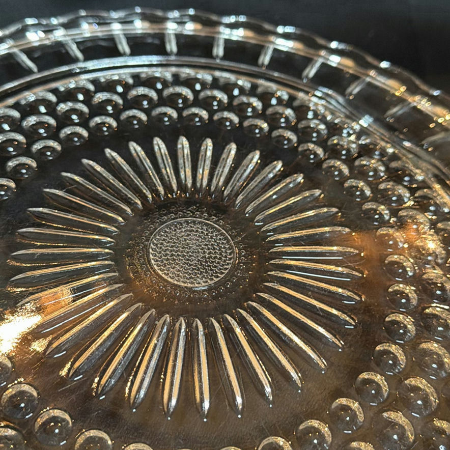 Two Vintage Clear Pressed Glass Serving Plates Appear to Be Federal Glass - image 5 of 12