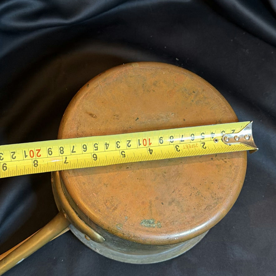 Vintage Metal Saucepan with Lid Appears to Be Copper - image 6 of 7