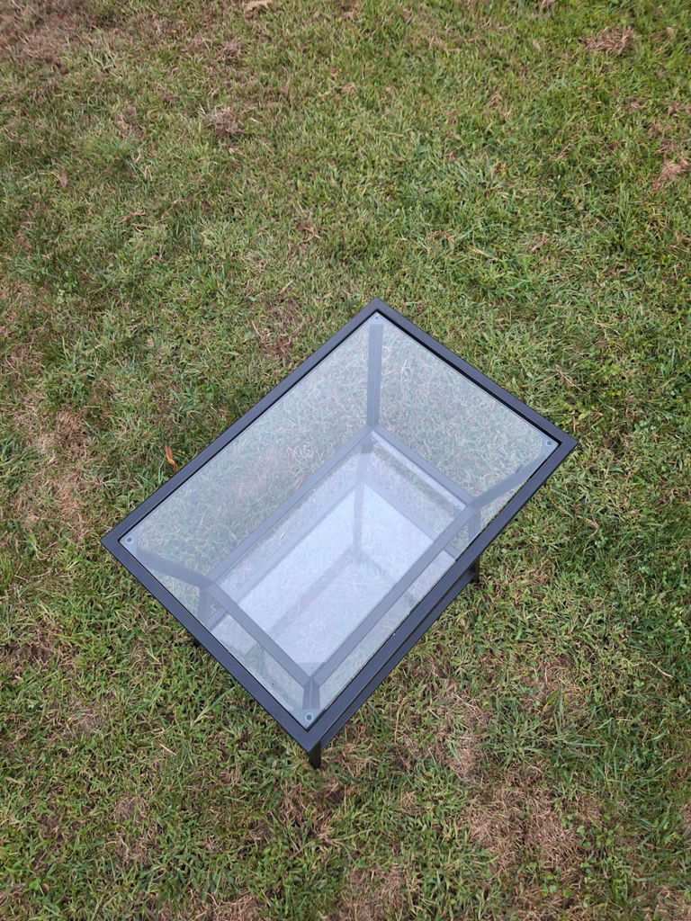 Black Metal and Glass Three-Tier Side Table - image 2 of 11