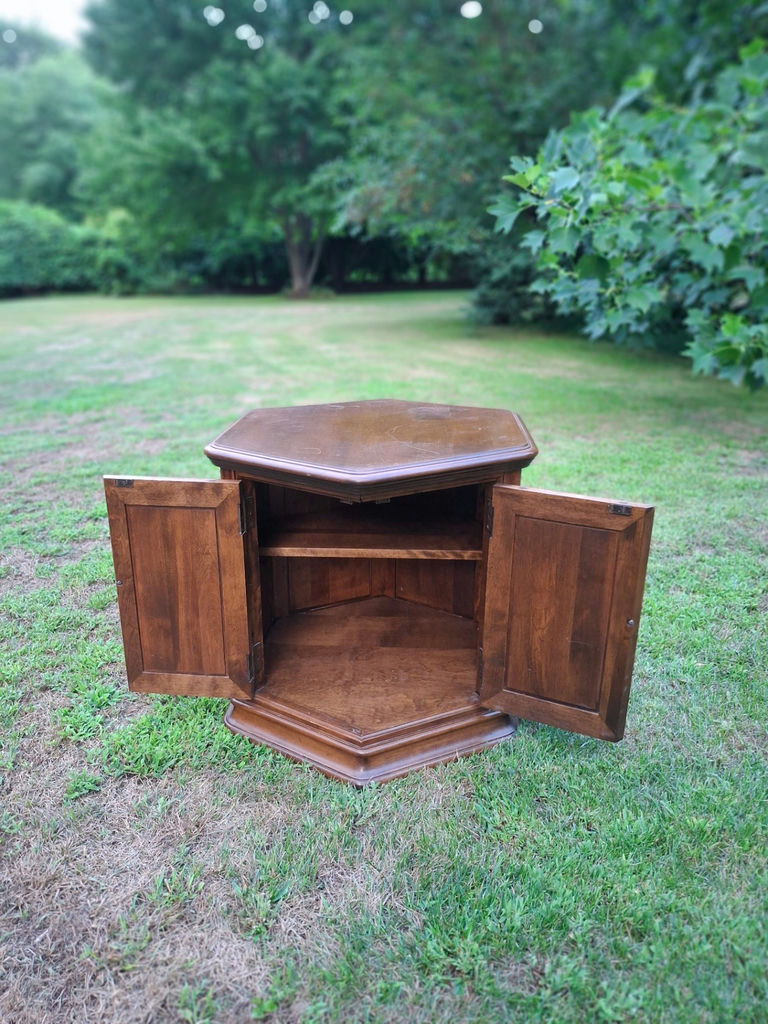 Hexagonal Wooden Storage Cabinet - image 2 of 5