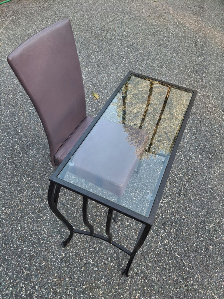 Glass Top Table and Chair - image 1 of 6
