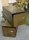 Vintage Industrial Metal Single Drawer File Cabinet (2) - thumbnail 1 of 8
