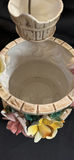 Capodimonte Ceramic Floral Basket Vase Italy - thumbnail 4 of 8