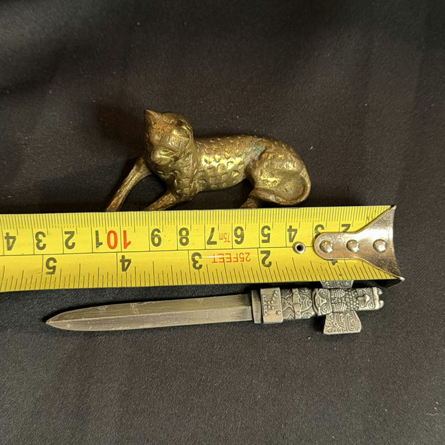 Brass Cat Figurine and Decorative Letter Opener - image 5 of 5