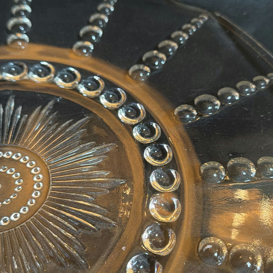 Two Vintage Clear Pressed Glass Serving Plates Appear to Be Federal Glass - image 8 of 12