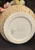 Capodimonte Ceramic Floral Basket Vase Italy - thumbnail 6 of 8