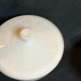 Vintage Milk Glass Mixing Bowl and Covered Federal Glass Bowl - thumbnail 5 of 9