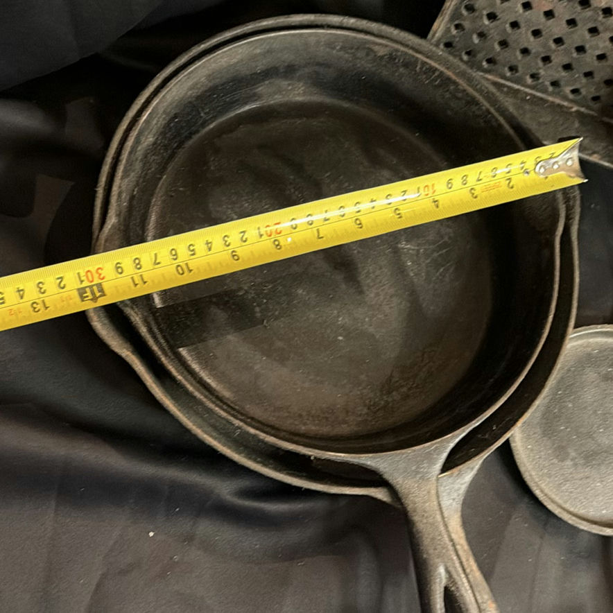 Cast Iron Skillets, Grill Pan, and Griddle Set Some Erie - image 2 of 7