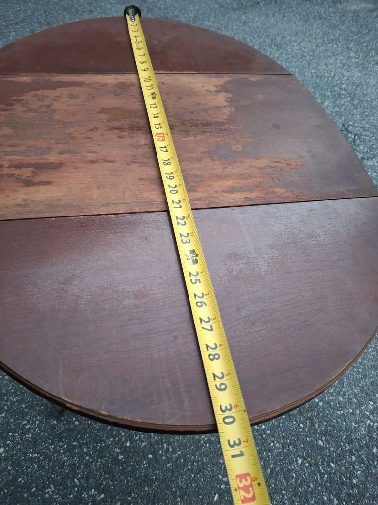 Wooden Drop-Leaf Pedestal Side Table - image 6 of 11