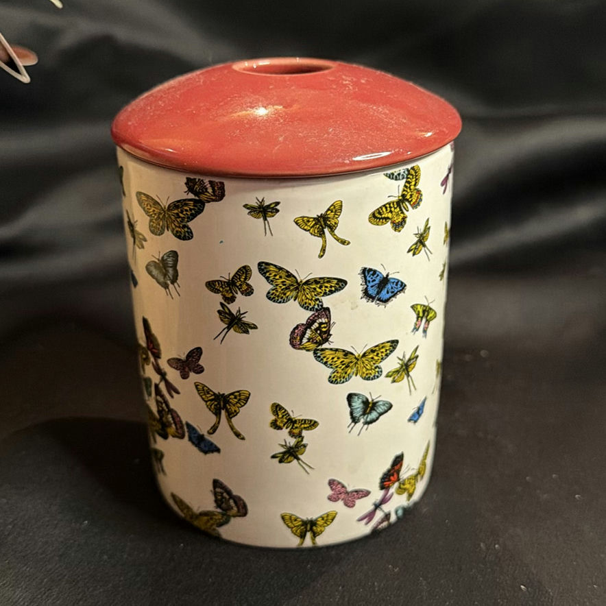 Ceramic Butterfly Container, Bee Habitat, and Decorative Blue Bird - image 2 of 12