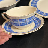Johnson Bros England Blue Plaid Dinner Place Settings (4) - thumbnail 3 of 6
