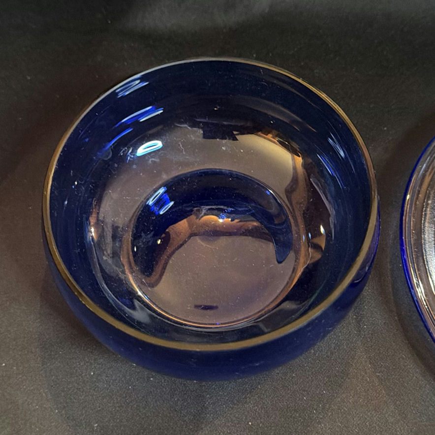 Lot of Vintage Blue Glass Dishes - image 3 of 10