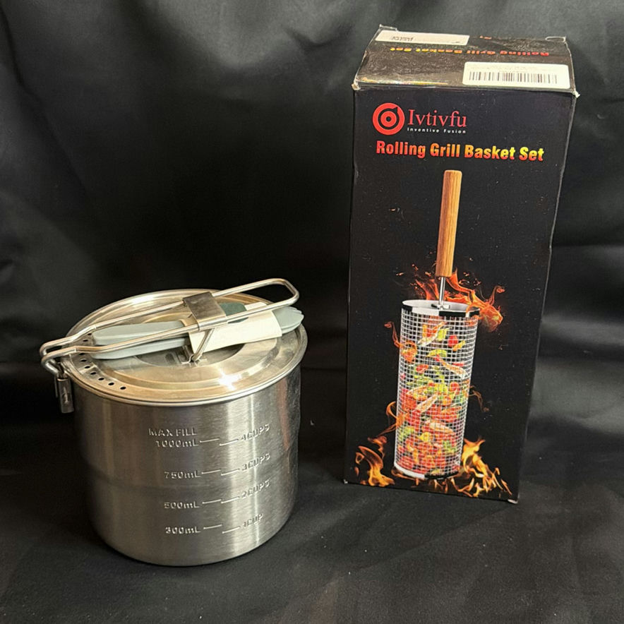 Into the Wild - Stanley Stainless Steel Cook Pot Set and Rolling Grill Basket Set - image 1 of 8
