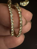 Two Pairs of Gold-Tone Rhinestone Earrings Including Richelieu - thumbnail 6 of 6