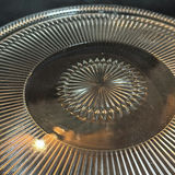 Vintage Clear Glass Cake Plate and Serving Tray Possibly Jeannette and Orrefors - thumbnail 8 of 10
