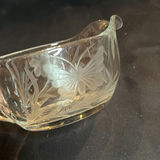 Vintage Clear Etched Glass Pitcher and Various Serving Pieces - thumbnail 16 of 17