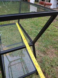 Black Metal and Glass Three-Tier Side Table - thumbnail 9 of 11