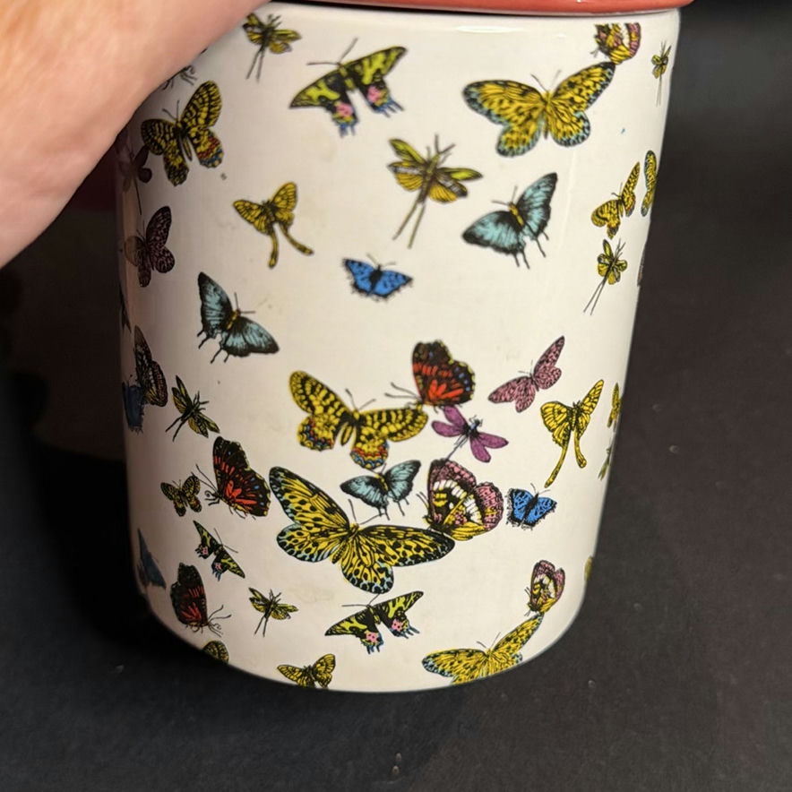 Ceramic Butterfly Container, Bee Habitat, and Decorative Blue Bird - image 5 of 12