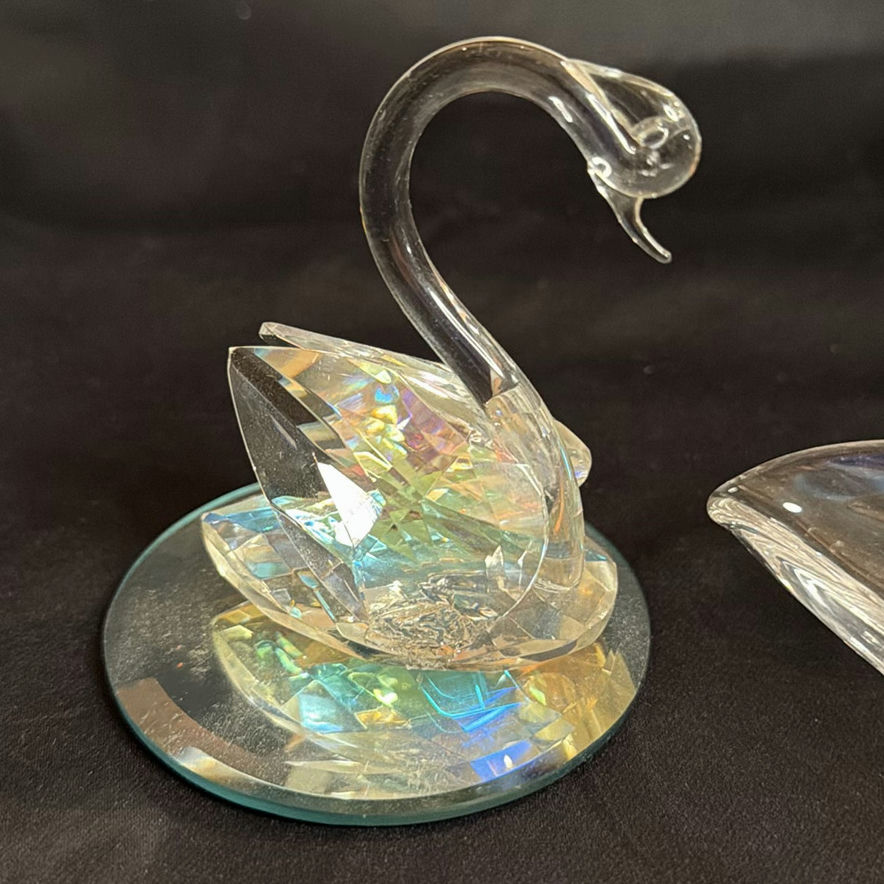 Two Glass Swan Figurines - image 2 of 5