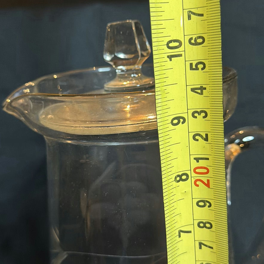 Vintage Clear Etched Glass Pitcher and Various Serving Pieces - image 6 of 17