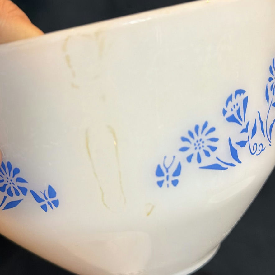 Vintage Milk Glass Mixing Bowl and Covered Federal Glass Bowl - image 9 of 9