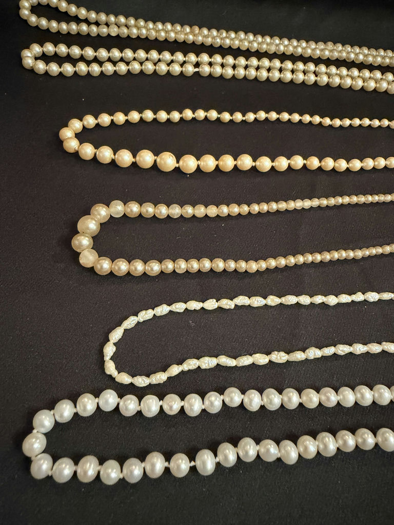 Collection of Faux Pearl Necklaces - One Stamped 14K Clasp - image 2 of 7