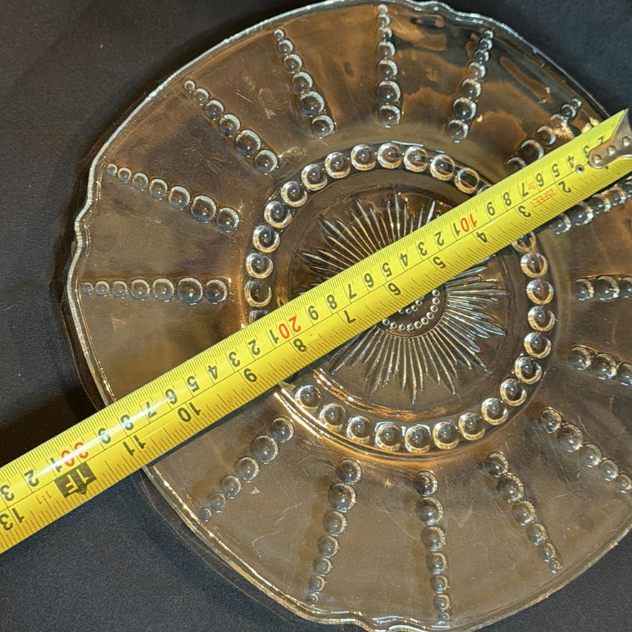 Two Vintage Clear Pressed Glass Serving Plates Appear to Be Federal Glass - image 12 of 12