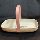 Vintage Dresser Items - Longaberger Basket, Nippon Porcelain Basket and Teleflora Dish - thumbnail 14 of 17