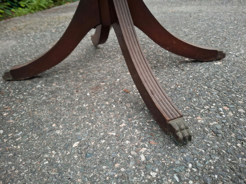 Wooden Drop-Leaf Pedestal Side Table - image 9 of 11