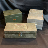 Three Vintage Metal Storage Boxes - thumbnail 1 of 20