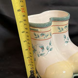 Pfaltzgraff Boot Planter and Dish with Additonal Bird Plant Pot - thumbnail 10 of 10