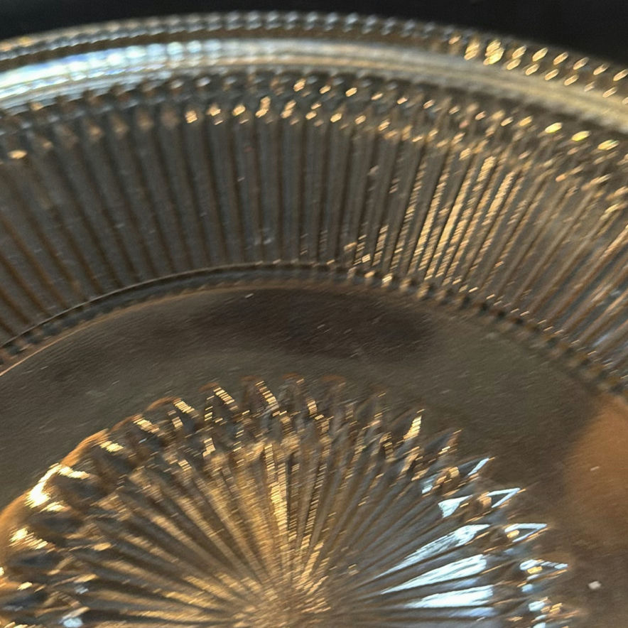 Vintage Clear Glass Cake Plate and Serving Tray Possibly Jeannette and Orrefors - image 10 of 10